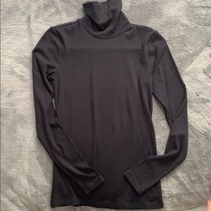 Black, fitted, warm turtleneck